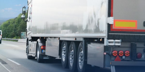 Truck on a highway